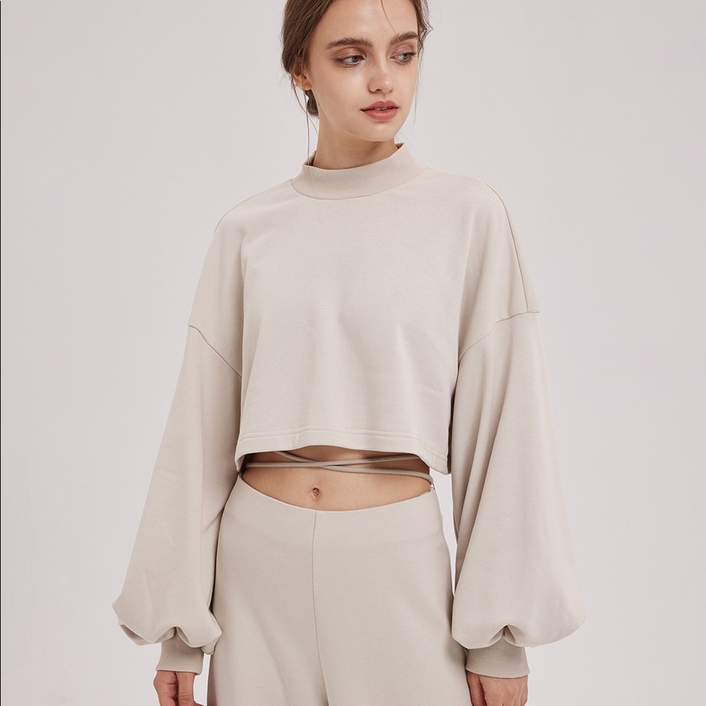 Nap Loungewear Crew Neck Crop Top